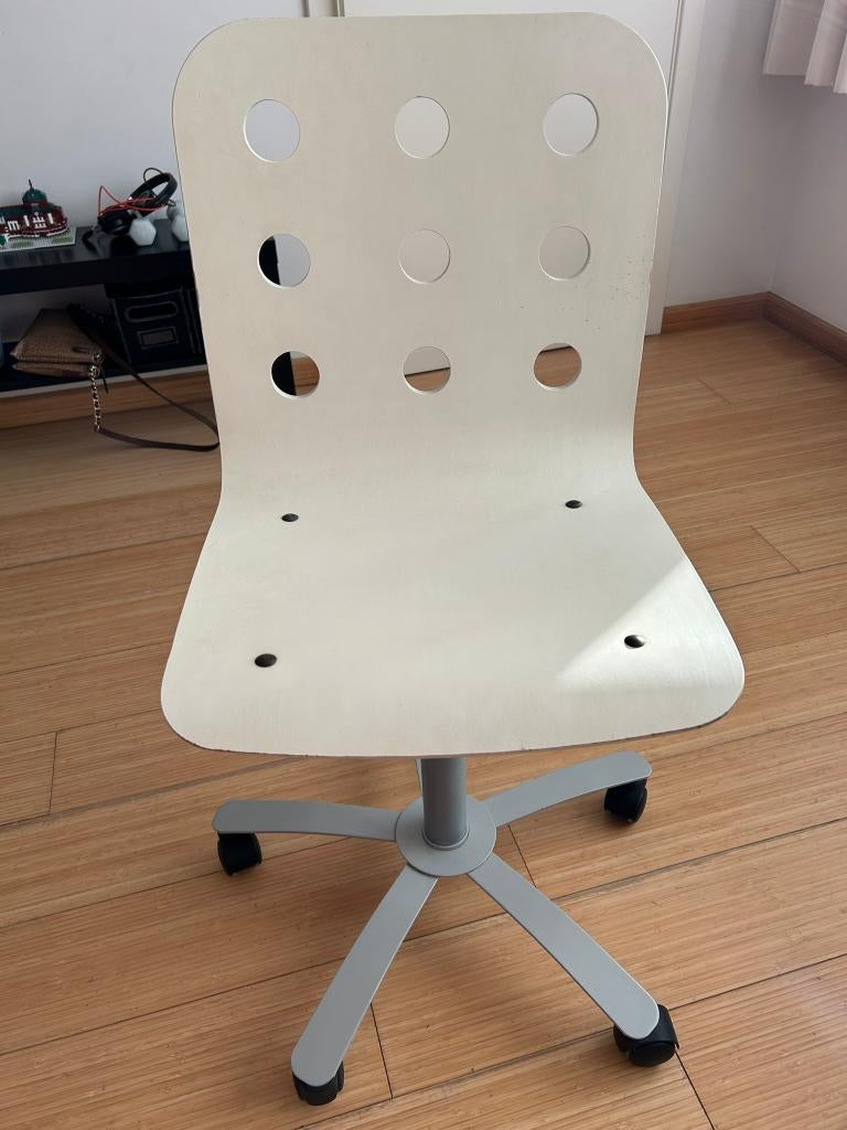 Bureaustoel, Huis en Inrichting, Ophalen, Gebruikt, Wit, Bureaustoel