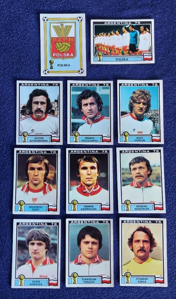 11 versch. Panini stickers voetbal ' WK Arg 1978 - Polen ', Ophalen of Verzenden, Nieuw, Poster, Plaatje of Sticker