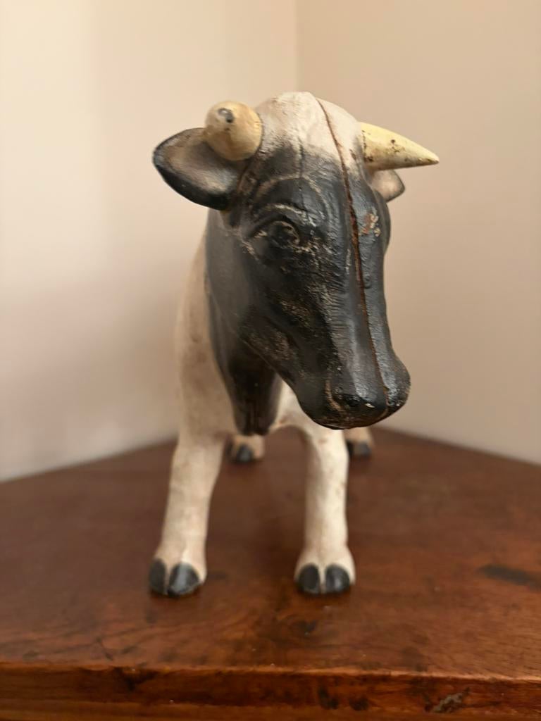 Gietijzeren spaarvarken koe, Verzamelen, Spaarpotten, Ophalen