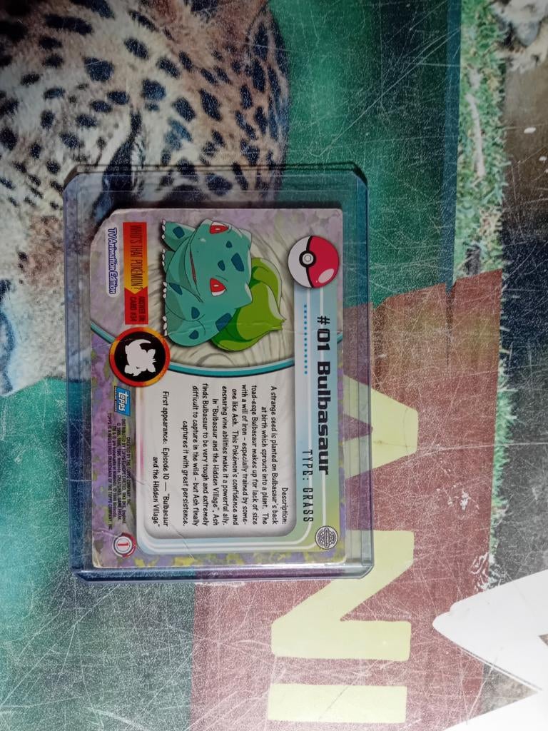 #01 Bulbasaur Pokemon TV Animation Edition TOPPS 1999, Enlèvement