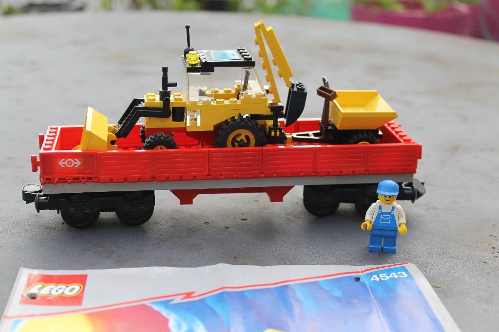 Tracteur ferroviaire à plateau Lego 4543, Enfants & Bébés, Jouets | Duplo & Lego, Enlèvement ou Envoi, Utilisé, Ensemble complet