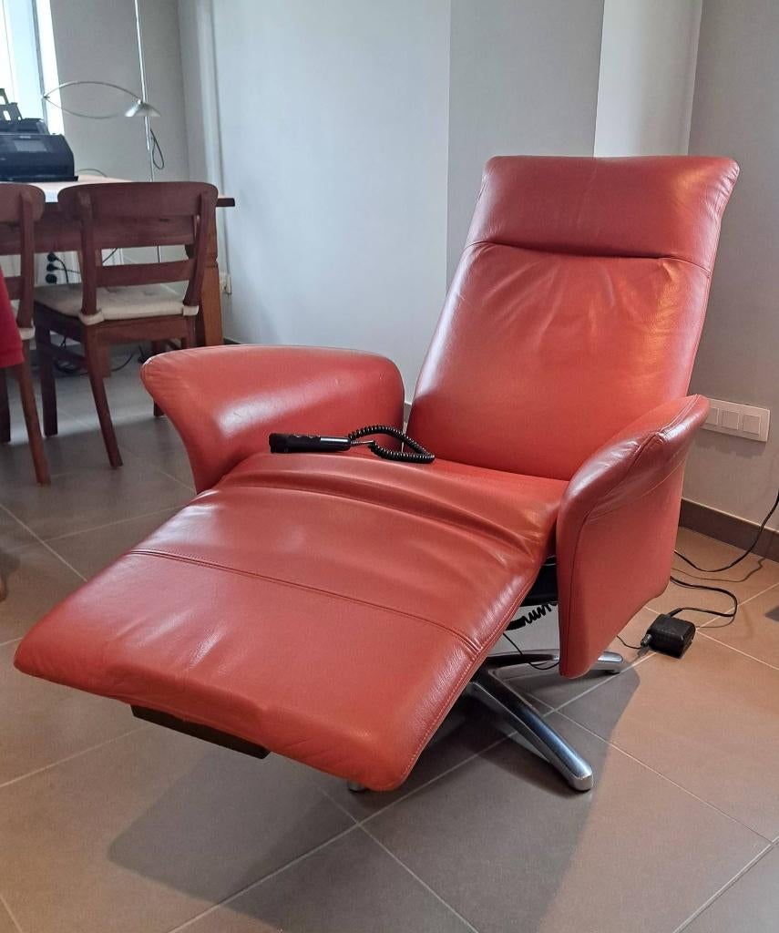 Fauteuil relax et design Leolux, Enlèvement, Comme neuf, Cuir