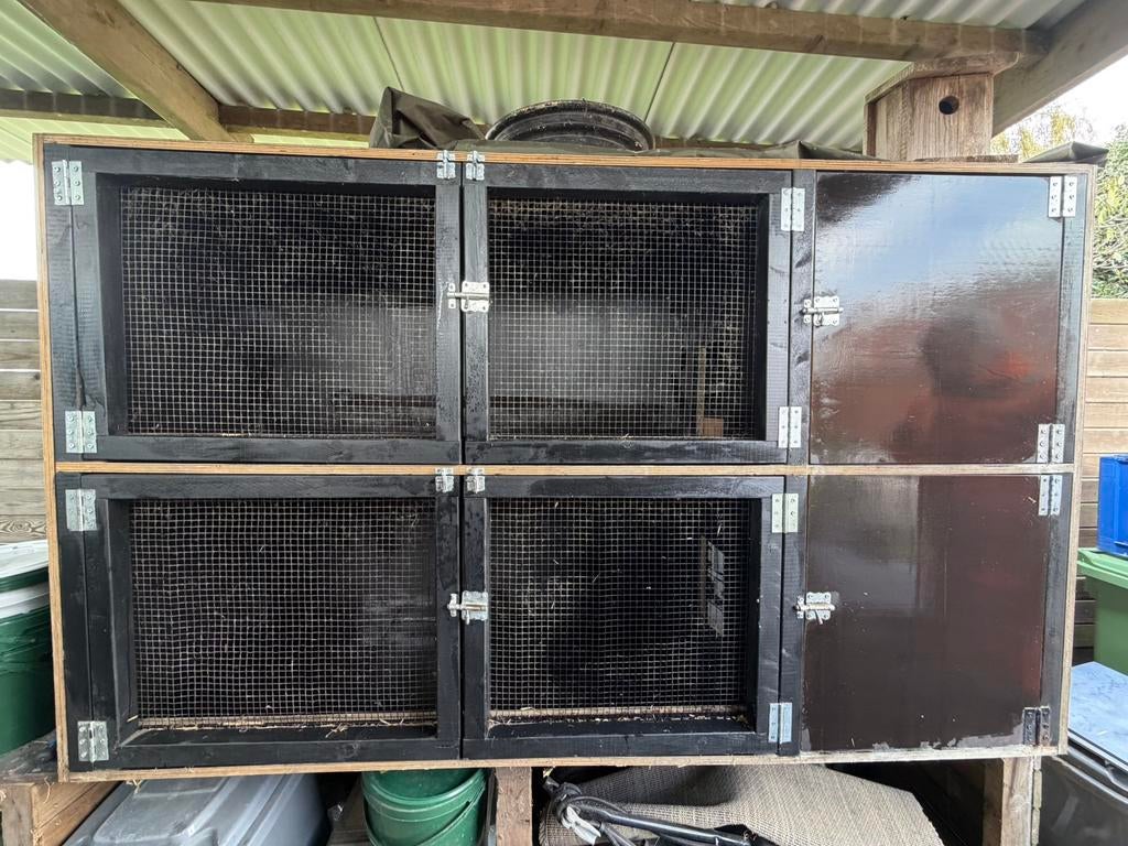 2x Grote konijnenkast met nachthok – stevig – 200x120x60, Enlèvement