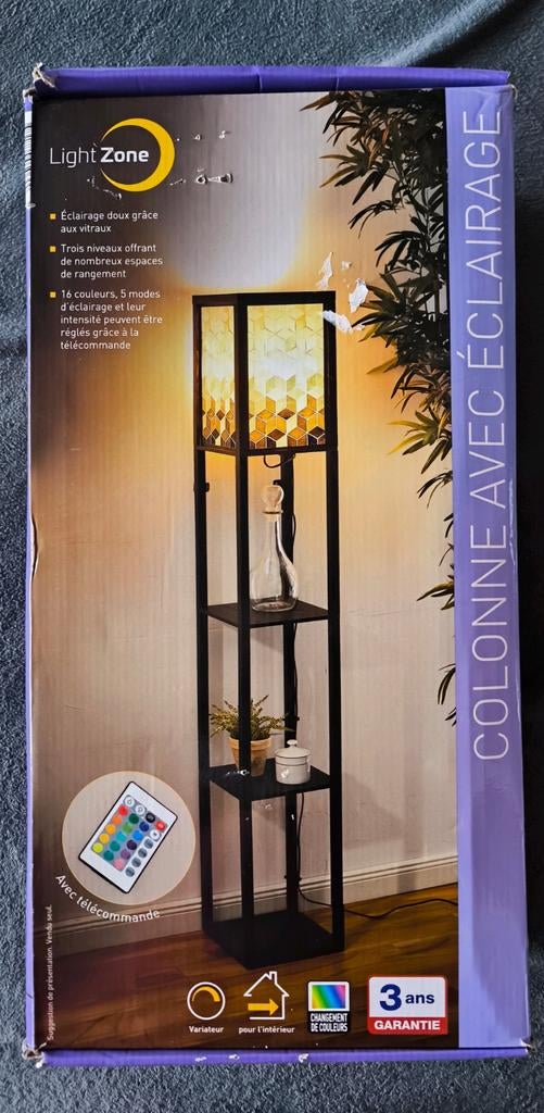 Lampe Colonne Design - Éclairage d'Ambiance LED (Neuve), Maison & Meubles, Armoires | Vitrines, Enlèvement, Verre