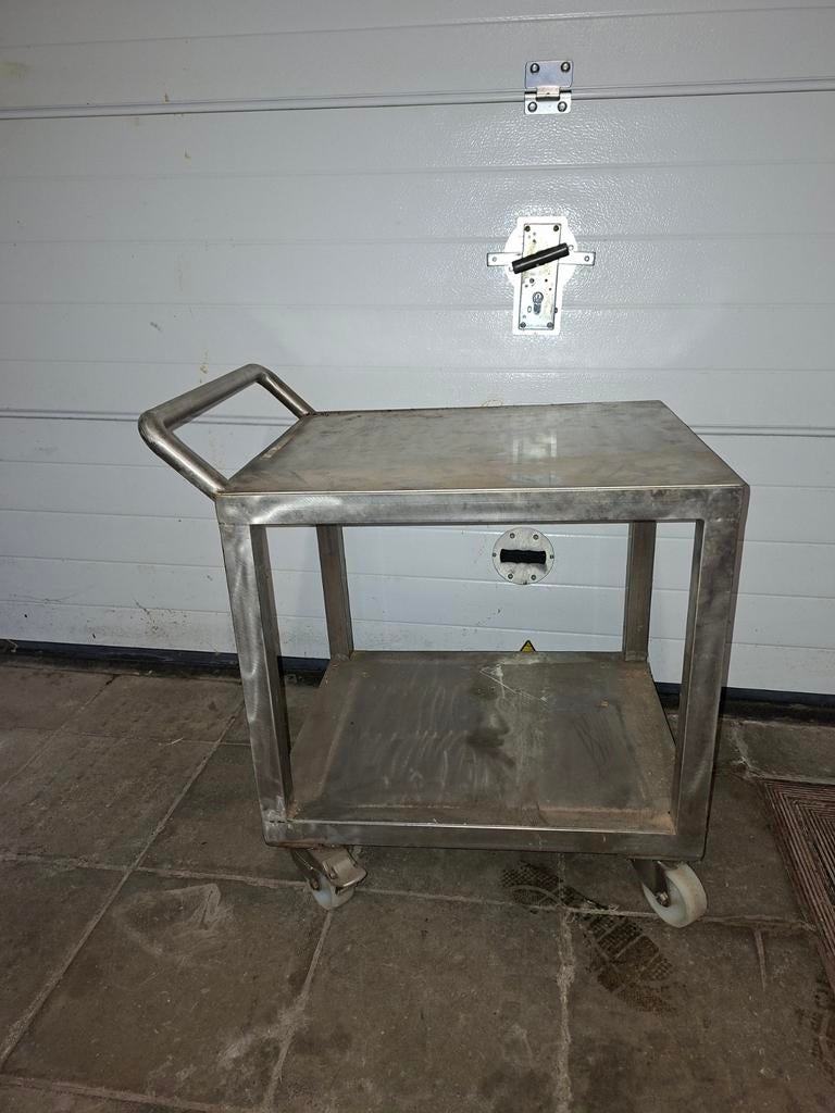 Volledig roestvrijstalen trolley met wielen, Doe-het-zelf en Bouw, Transportwagens, Ophalen