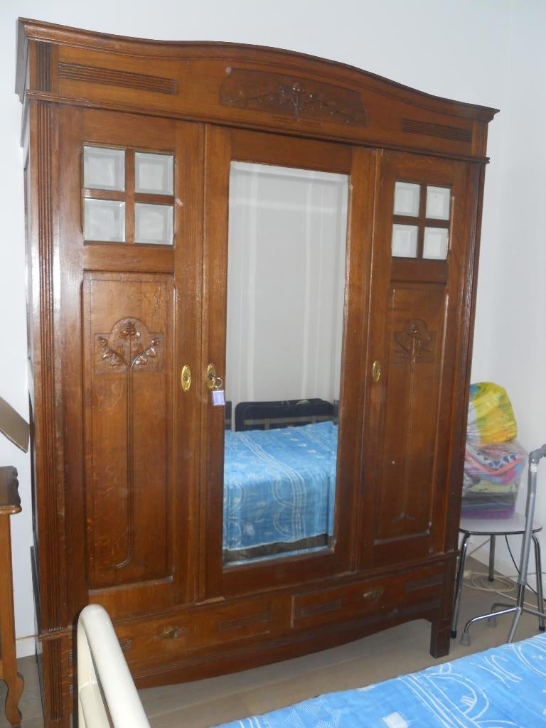 garde robes, Maison & Meubles, Massif avec miroir, 100 à 150 cm, Enlèvement, 200 cm ou plus