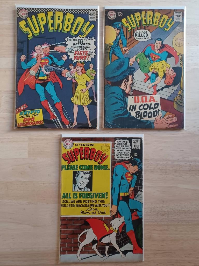 Superboy 1966-1968 (9 comics), Boeken, Strips | Comics, Gelezen, Amerika, Ophalen of Verzenden, Meerdere comics