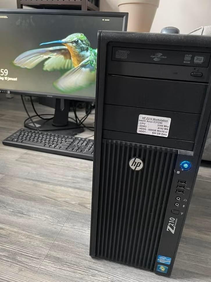 Hp workstation Z210 - Xeon cpu - 16GB - SSD, Ophalen, 256 GB, Refurbished, Intel Xeon