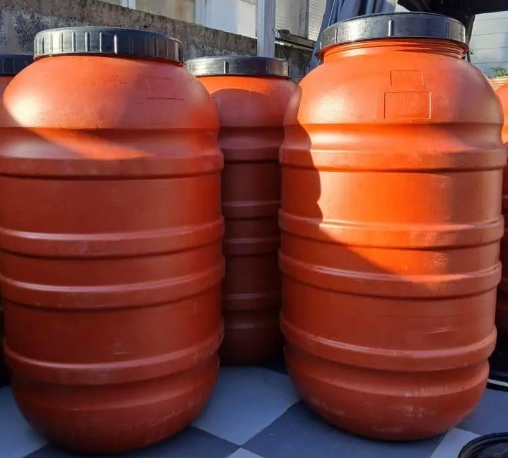 Bidon regenton te koop, Jardin & Terrasse, Barils de pluie, Enlèvement