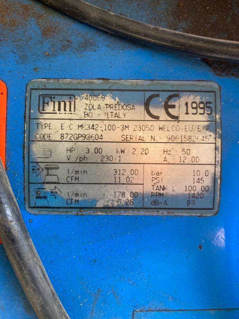 Compressor Welco, Bricolage & Construction, Enlèvement, Utilisé, 10 bars ou plus, 100 litres ou plus