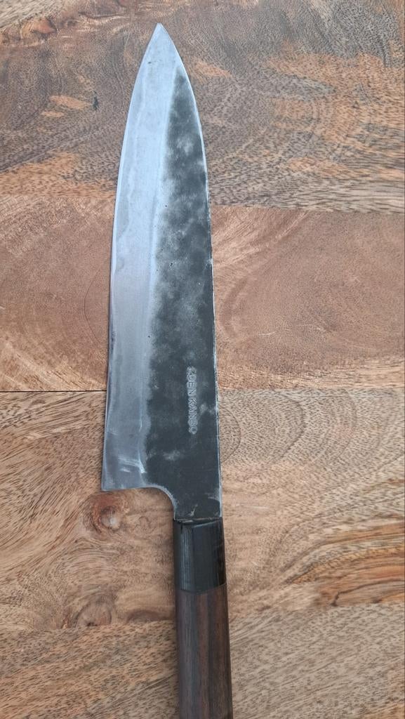 Eden Kanso koksmes 23cm (linkshandig) Blue paper steel, Envoi, Utilisé, Autres matériaux, Couverts en vrac