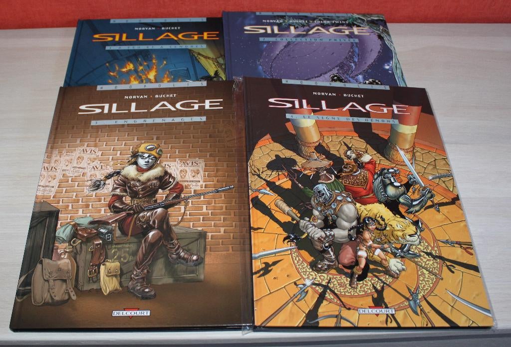 Sillage 1 à 4 en réed et EO en état comme neuf., Boeken, Stripverhalen, Zo goed als nieuw, Meerdere stripboeken, Ophalen of Verzenden