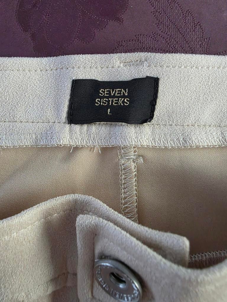 Broek, Taille 42/44 (L), Beige, Seven sisters, Comme neuf
