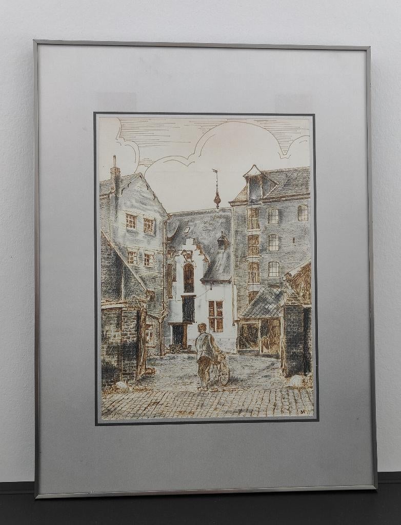 Potloodtekening De Molen Rotselaar, Ophalen