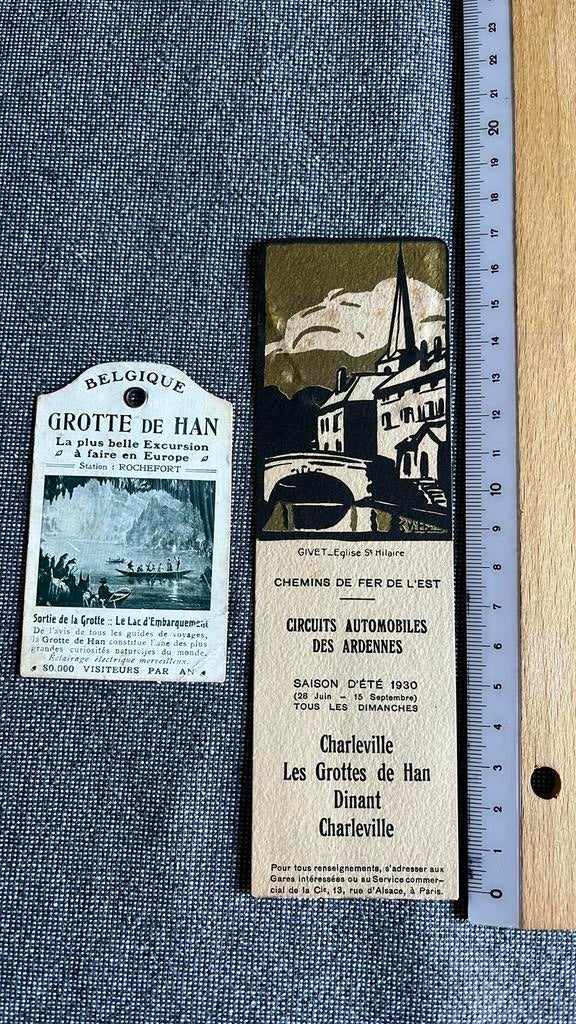 2 reclamekaartjes toerisme in de Ardennen, Boeken, Vervoer en Transport, Ophalen of Verzenden, Gelezen