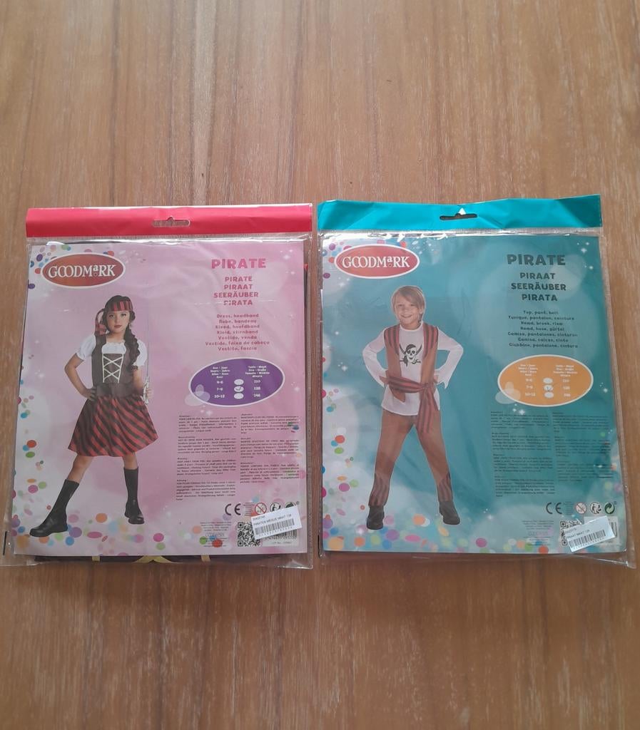 Piraten verkleedkleren 30 stuks, Kinderen en Baby's, Ophalen, Nieuw, 122 t/m 128, Jongen of Meisje