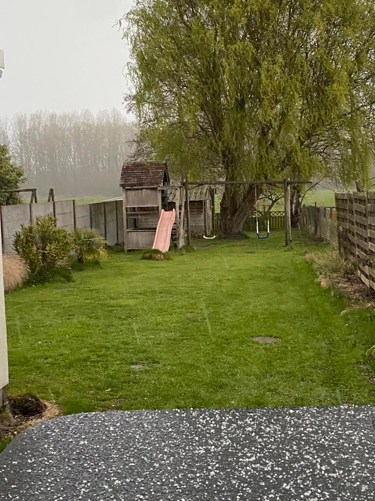 Schommel glijbaan en speelhuis 400€, Kinderen en Baby's, Speelgoed | Buiten | Speelhuisjes, Ophalen, Gebruikt, Hout