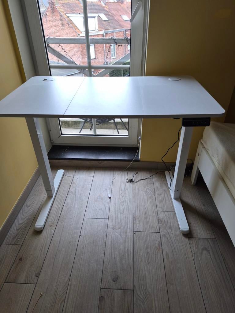 Verstelbare bureau 120 cm breed, Huis en Inrichting, Bureaus, Ophalen, Zo goed als nieuw, In hoogte verstelbaar, Computerbureau
