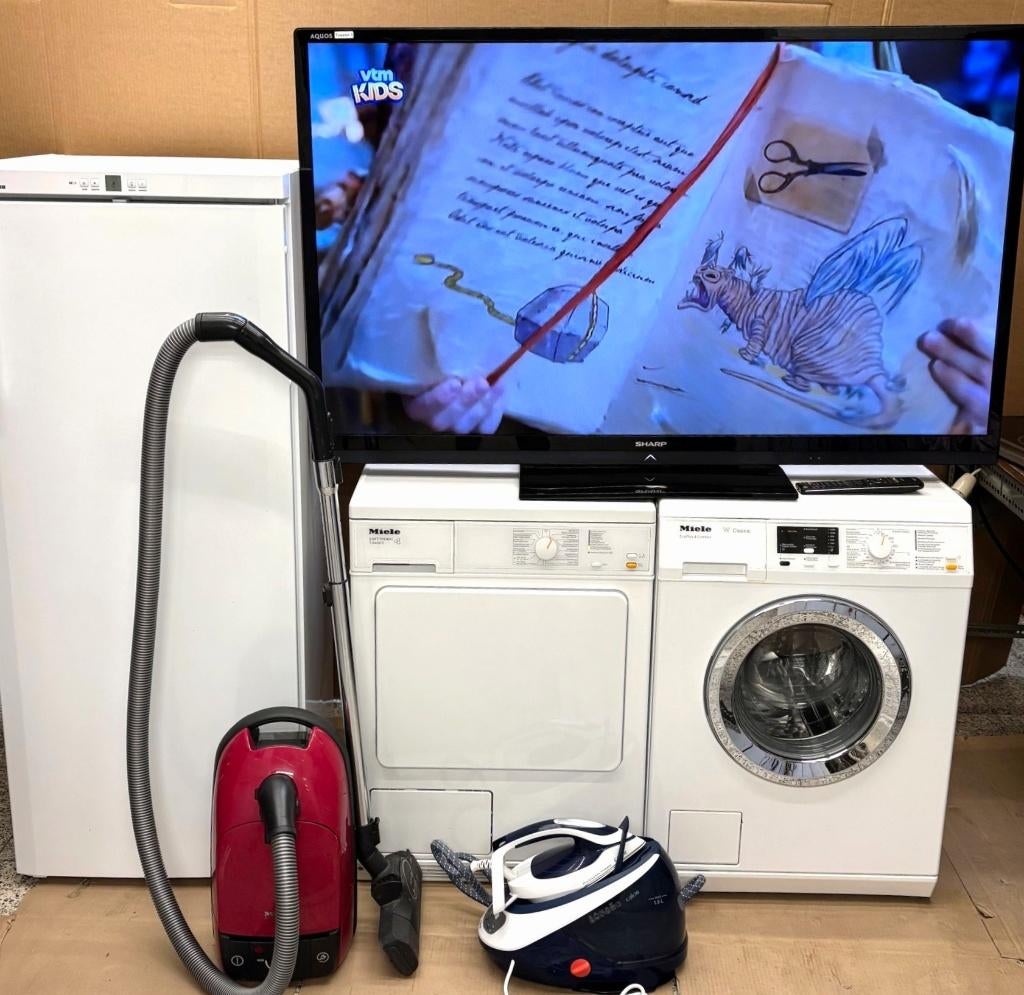 Miele condensdroogkast + Miele wasmachine, Elektronische apparatuur, Droogkasten, Ophalen, 6 tot 8 kg, Minder dan 85 cm, Anti-kreukfase