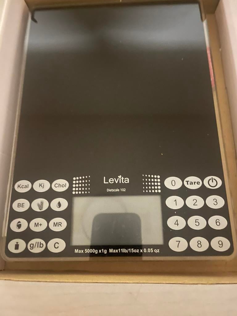 Te koop digitale keuken weegschaal Levita, Elektronische apparatuur, Ophalen, Minder dan 10 kg, Keukenweegschaal, 1 tot 500 gram