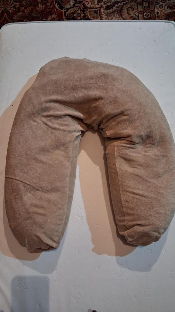 Coussin d'allaitement avec housse marron, Enlèvement ou Envoi, Comme neuf, Coussin d'allaitement