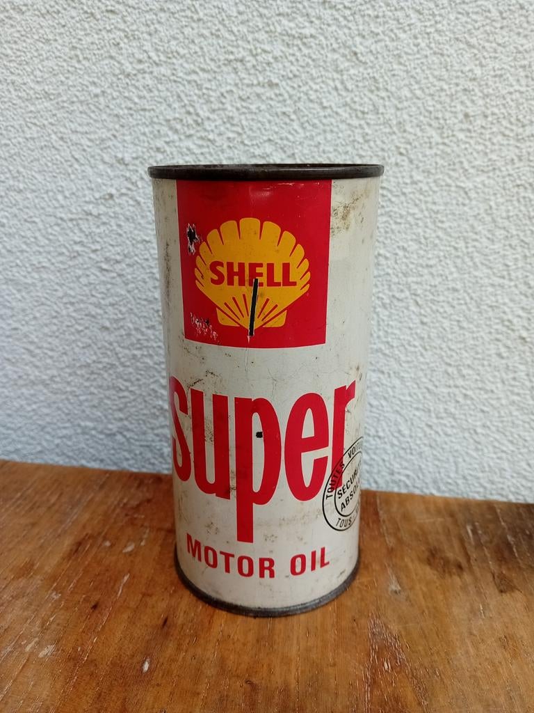 Bidon d'huile moteur SHELL Super rare, Collections, Enlèvement ou Envoi