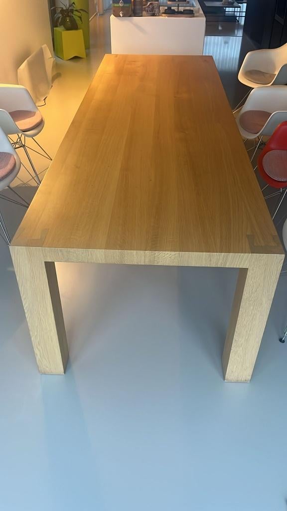 Volle eiken tafel 3MX1M, Maison & Meubles, 100 à 150 cm, Enlèvement, Utilisé, Chêne