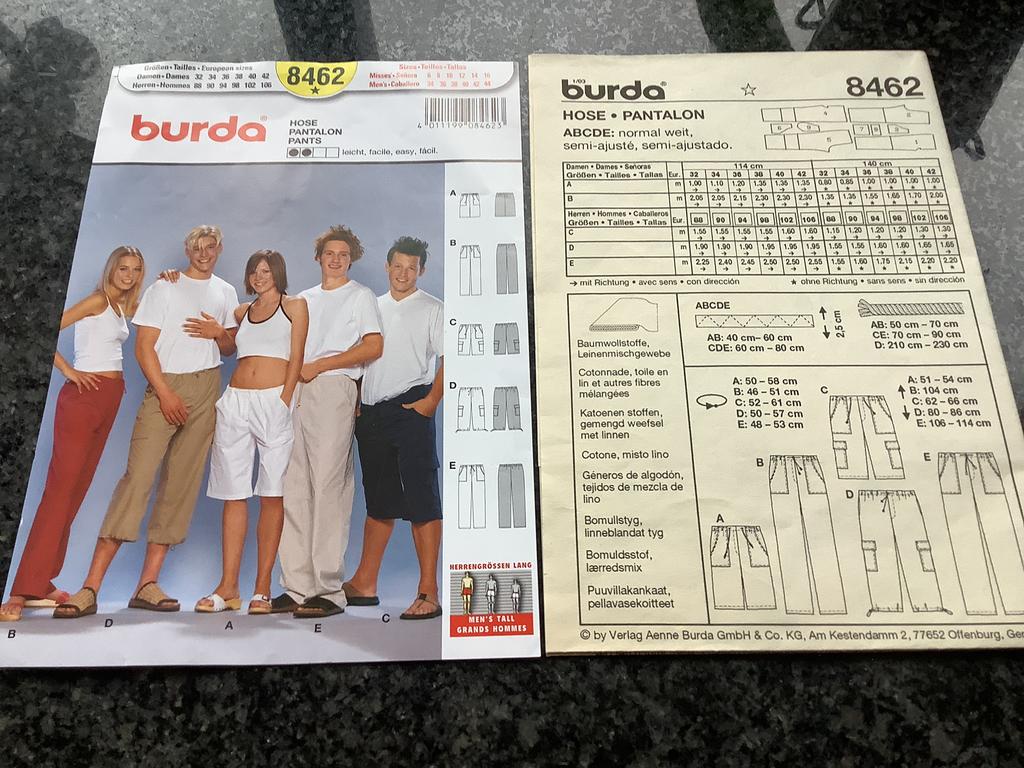 Burda Kledingpatroon 8462, Pantalon, Enlèvement ou Envoi, Femme, Burda