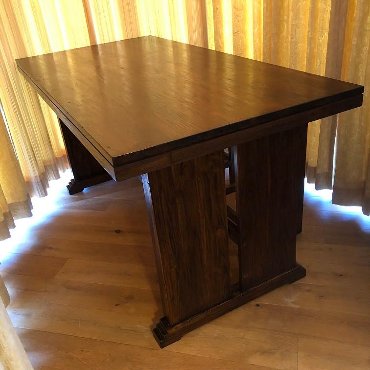 BARTAFEL TEAKHOUT Flamant - BAR tafel hoge eettafel barkruk, Ophalen, Zo goed als nieuw