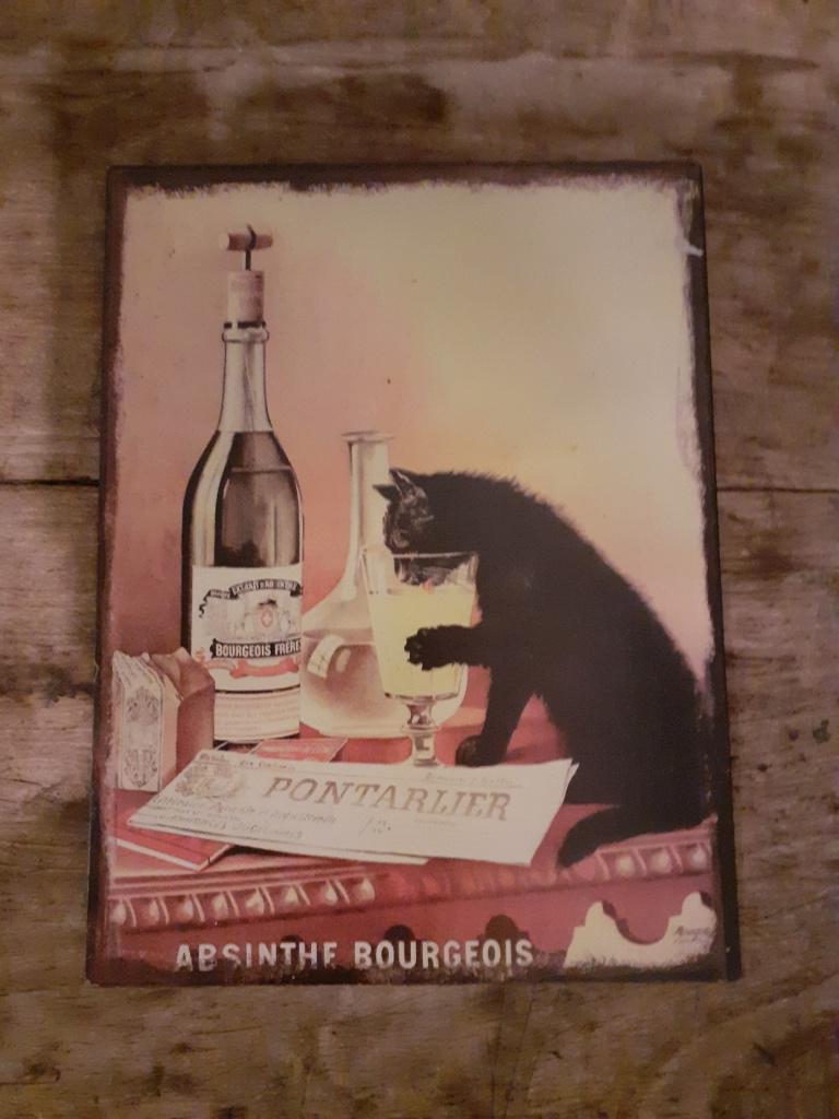 Metalen plaat Absinthe bourgeois, Antiquités & Art, Enlèvement ou Envoi