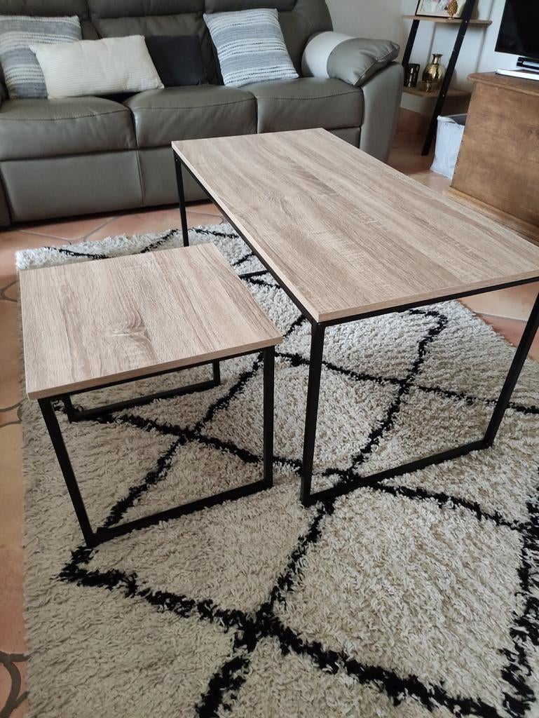 Tables basses de salon Centrakor stratifié imitation bois cl, Enlèvement, Métal