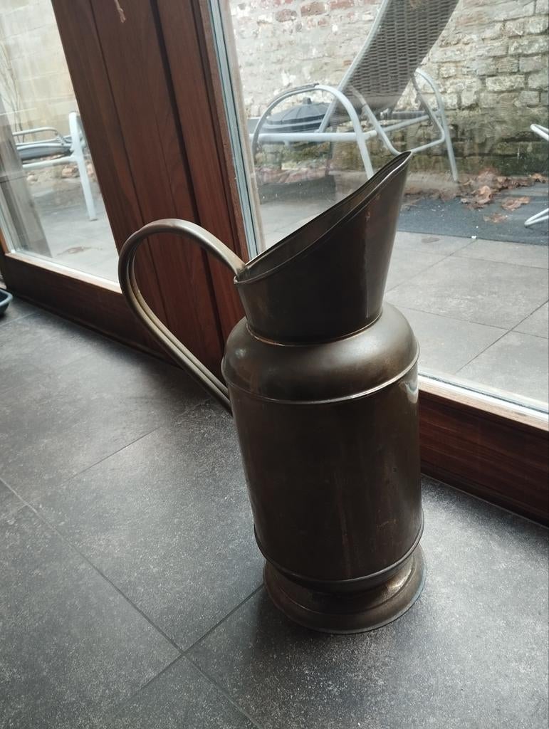 Koperen paraplubak-vintage 1970-geel koper, Antiek en Kunst, Ophalen, Koper