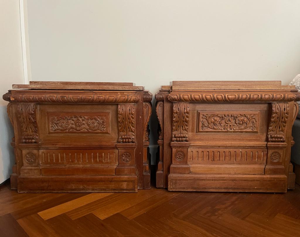 Paire de boîtes/coffres en chêne — néo-renaissance, Antiquités & Art, Antiquités | Meubles | Armoires, Enlèvement ou Envoi