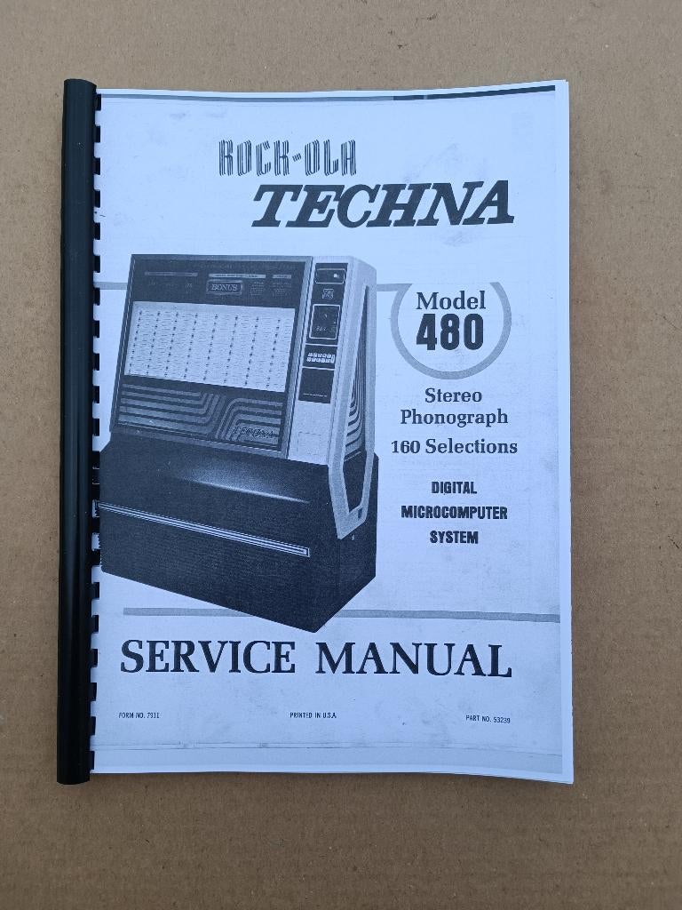 Service Manual: Rock-Ola 480/ Techna (1980) jukebox nieuw !, Verzenden