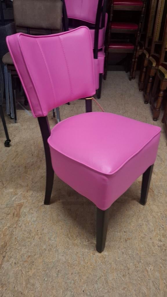 10 trendy restpartij HORECA pink 60th stoel + piping set, Huis en Inrichting, Stoelen, Nieuw, Leer, Ophalen of Verzenden