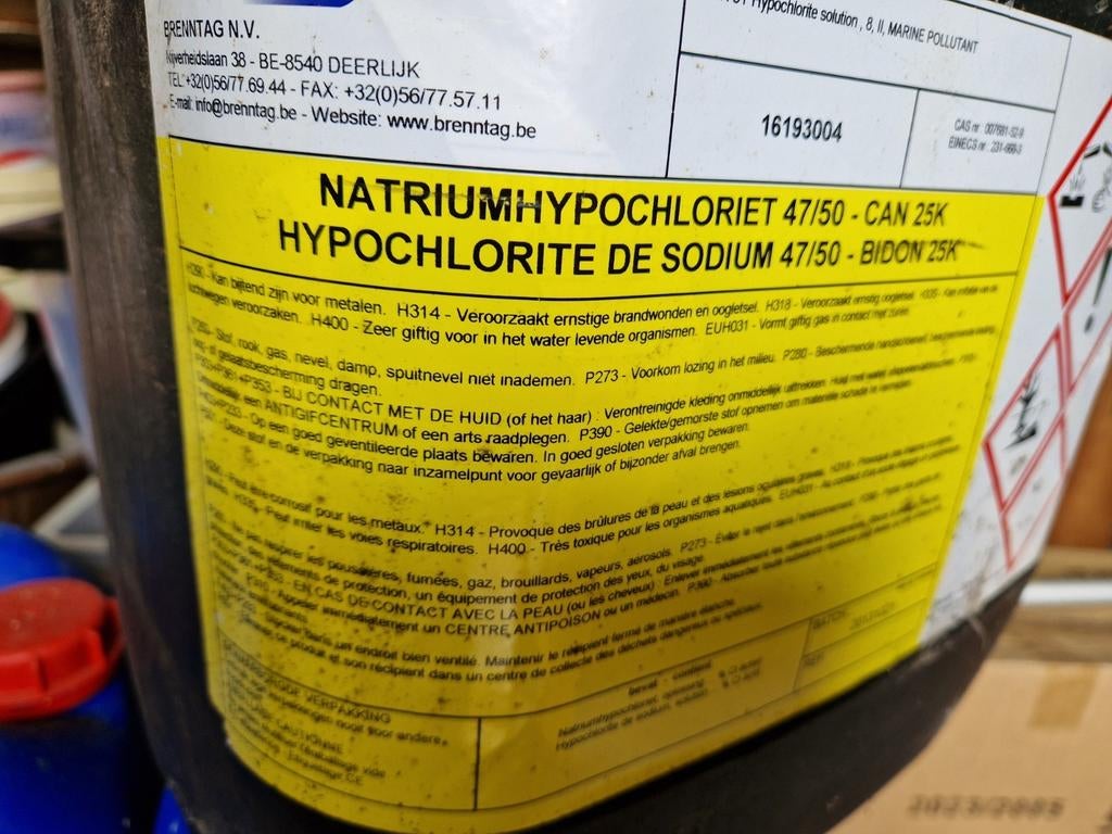 Jas van 25 liter. Van hypochloriet, Ophalen, Nieuw