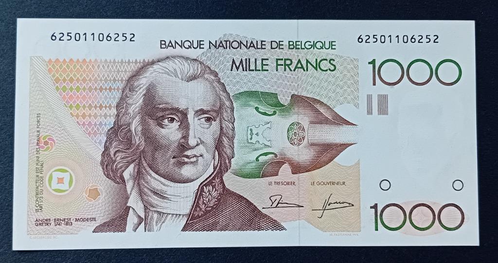 1000 francs gretry belgique - dasin-godeaux FDC, Enlèvement ou Envoi, Billets en vrac