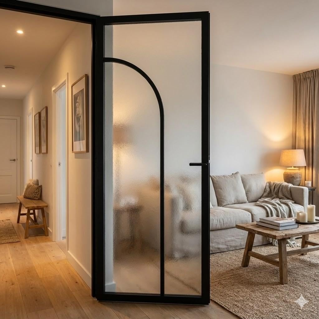 Binnendeuren met glas speelse lijnen NIEUW | Bekijk nu, Neuf, Enlèvement ou Envoi, 160 cm ou plus, Verre de sécurité