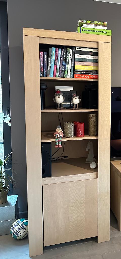 Étagère, bar, chêne clair, comme neuf - Werchter, Modern, tijdloos, Comme neuf, 50 à 100 cm, Chêne