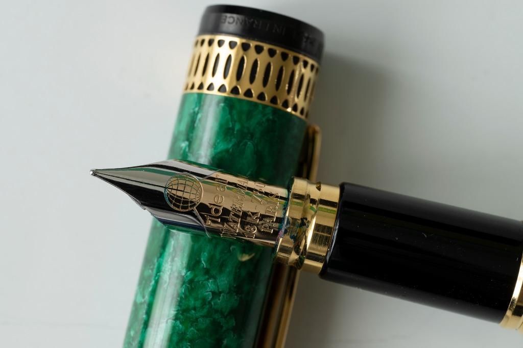 Stylo plume Waterman Patrician Le Man 100 vert + stylo à bil, Collections, Ensemble de stylos, Enlèvement ou Envoi, Avec boîte