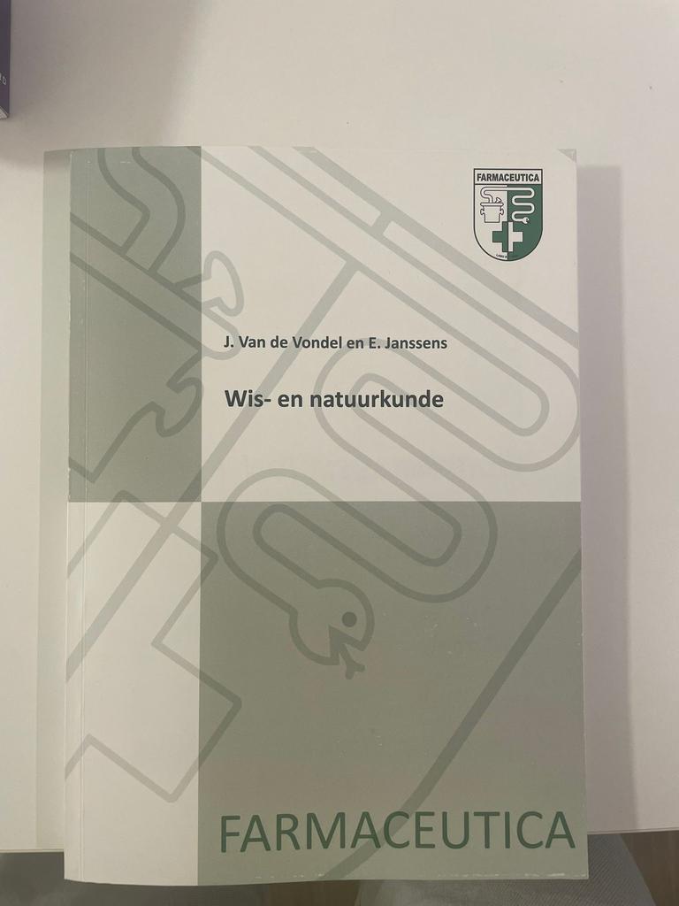 Handboek wis- natuurkunde slides richting farmacie KU Leuven, Boeken, Studieboeken en Cursussen, Ophalen of Verzenden, Zo goed als nieuw