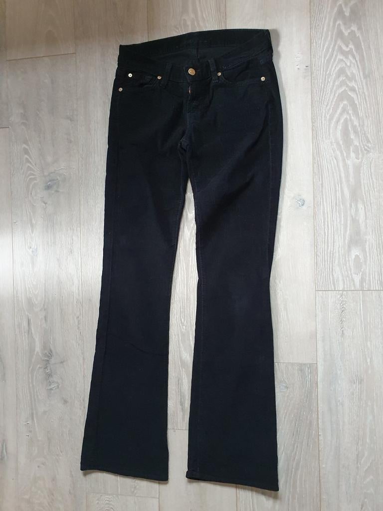 Zwarte ribfluwele broek Seven maat 26, Ophalen of Verzenden, Zo goed als nieuw