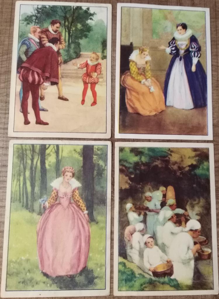 4 verzamelprenten Robrecht met de kuif (Victoria), Ophalen of Verzenden, Gebruikt, Overige onderwerpen, Prent