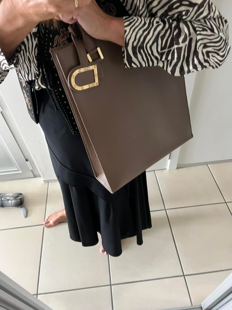 Delvaux Le Jeff GM couleur taupe, Enlèvement ou Envoi, Comme neuf, Sac à main