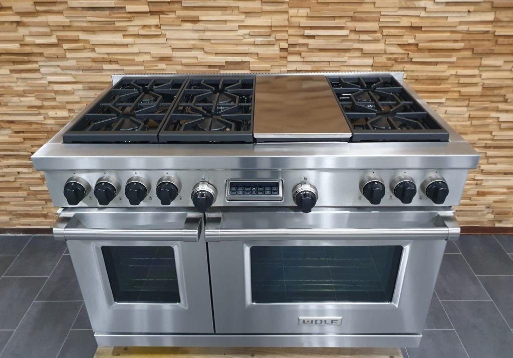 🔥Luxe Wolf Fornuis 120cm rvs 2 elektrische ovens Teppanyaki, Elektronische apparatuur, Fornuizen, 60 cm of meer, Ophalen of Verzenden