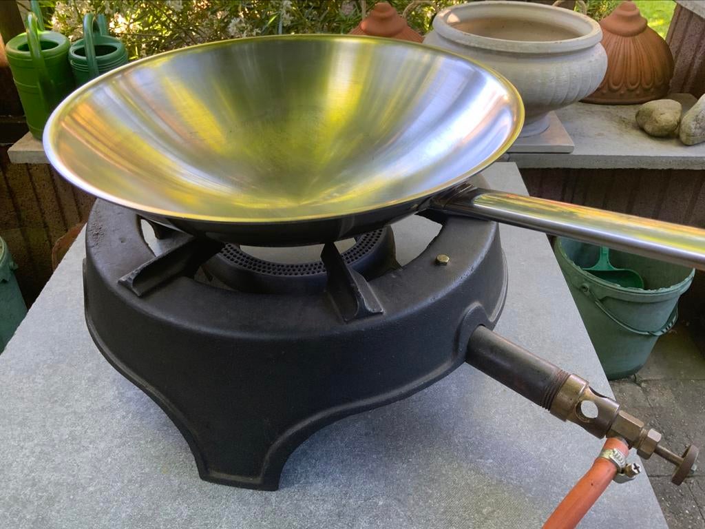 Ronde wok met ronde bodem demeyere, Ophalen, Zo goed als nieuw, Wok
