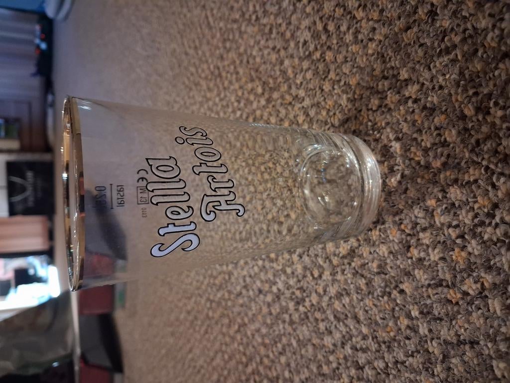 Stella. Boerke 25l 6 stuks, Verzamelen, Glas en Drinkglazen, Ophalen, Zo goed als nieuw, Bierglas