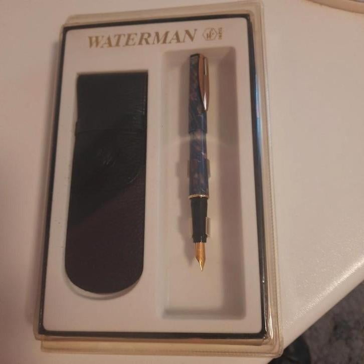 COFFRET CADEAU WATERMAN, STYLO À PLUME ET ÉTUI EN CUIR*MIB*N, Neuf, Avec boîte, Stylo, Enlèvement