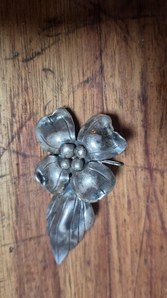 Broche et pendentif en argent sterling, Enlèvement, Comme neuf, Argent, Argent