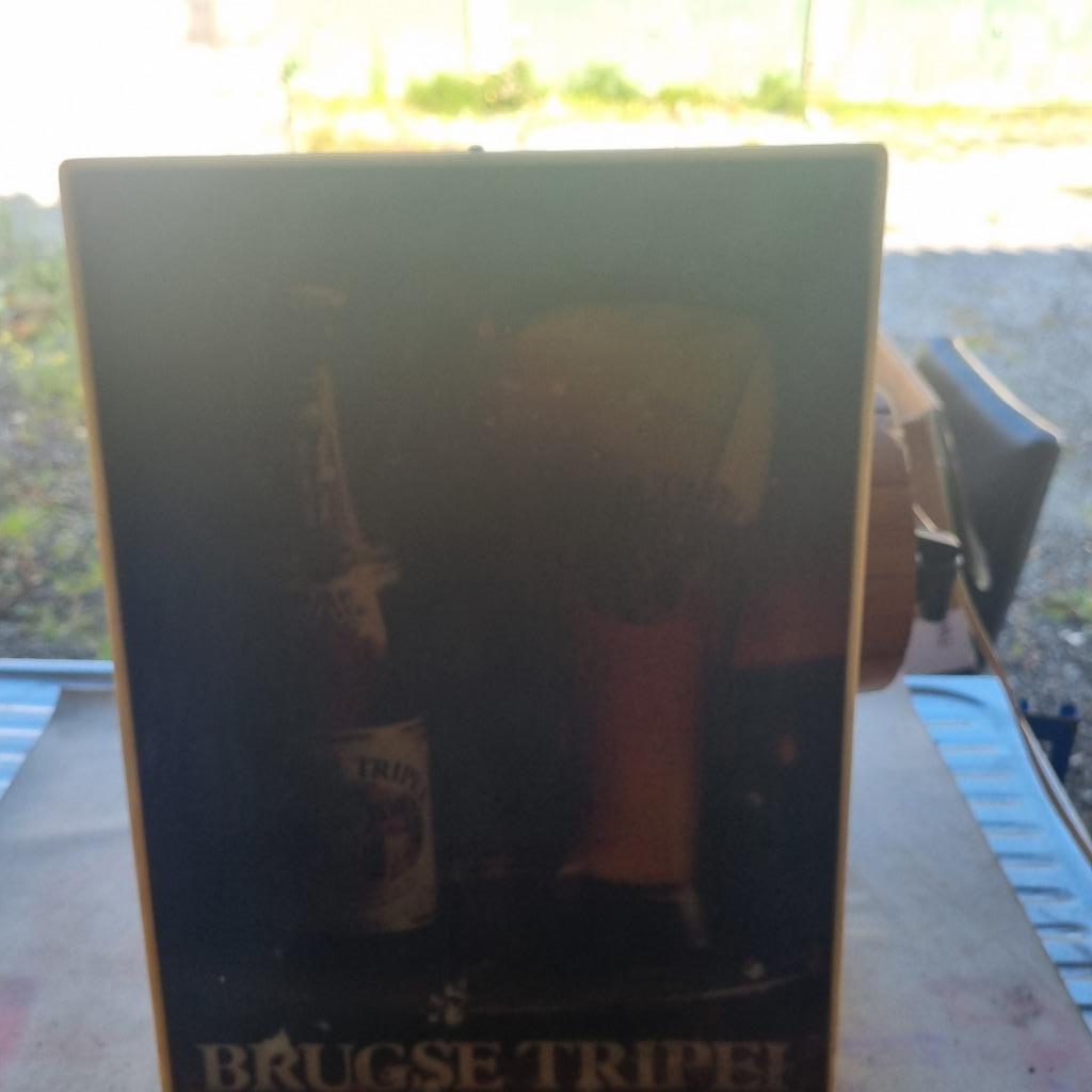 Enseigne lumineuse Brugse Tripel, Collections, Enlèvement ou Envoi, Utilisé, Autres types, Autres marques
